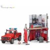 Bruder bworld hasičské auto s Land Rover Defender
