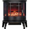 Voľne stojaci krb MPM s funkciou ohrevu, čierny, 1950 W