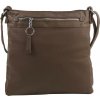 TESSRA Veľká ílovo hnedá crossbody dámska kabelka D5580