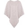 Vlnené pončo svetlo sivá
