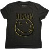 Nirvana tričko Inverse Smiley Šedá/Čierna M