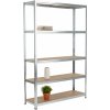 Zinkovaný kovový regál Mamutex Standard 1800x1200x400 mm – 5 políc, nosnosť 875 kg