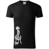 Husľový kľúč gitara - Tričko z organickej bavlny - 3XL ( Čierna )