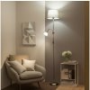 | Brilagi - Stojacia lampa CERIA 1xE27/100W/230V + 1xE14/25W matný chróm/sivá | 1xBG2826+1xEG781036