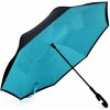 Obrátený dáždnik dvojvrstvový - modrá tyrkys
