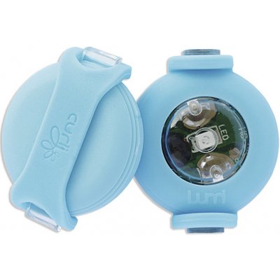 Curli Luumi LED bezpečnostné svetielko na obojok modré 2 ks