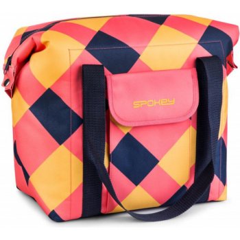 Spokey San Remo Termo taška růžovo-modro-žlutá 52x20x40 cm