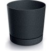 PROSPERPLAST Kvetináč TUBO P ECO WOOD antracit 10,8cm