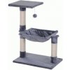 Škrabadlo pre mačky s hojdacou sieťou - šedá, 50x36x70 cm