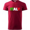 Italy Nápis - Klasické pánske tričko vyššej gramáže - L ( Marlboro červená )