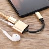 SES 2v1 Redukcia a adaptér Audio Jack pre nabíjanie a slúchadlá s konektorom Lightning zlatá 8017