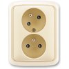 ABB, s.r.o. Tango - 5513A-C02357 C - Zásuvka dvojnásobná, natočená dutina; slonová kosť
