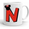 Vtipný hrnček s písmenom N Mini Farba: Červená