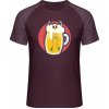 Mymate Predĺžené Tričko MY111 - Dizajn - Smrtka v Pive - Burgundy / Heather Burgundy - S - Pánske