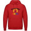 AWDis Hoodie Mikina - Dúhový nápis - Free your mind - Ohnivá červená - L - Pánske