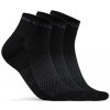 Craft CORE Dry Mid 3-pack, Black Veľkosť: 37 - 39 Výhodné balenie nízkych letných ponožiek
