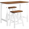 Barový stôl a stoličky súprava 3 kusov z masívneho dreva 245547