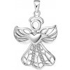 Majya Strieborný prívesok ANJEL so SRDCOM 10799