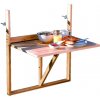 Kesper Závesný skladací balkónový stolík z bambusu, 64x72x44cm
