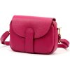 Kožená cyklamenová crossbody kabelka L35100