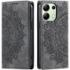 VSETKONAMOBIL 118785 ART MANDALA Peňaženkový obal pre Xiaomi Redmi Note 13 šedý