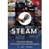 Valve Steam predplatená karta 5 €