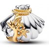 PANDORA Disney pozlátená korálka Arielina mušľa 764403C01