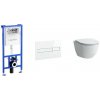 Laufen - podomietková nádržka CW1 + biele tlačidlo + Pro Rimless misa + spomaľovacie slim sedadlo