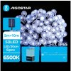 Aigostar B.V. Aigostar - LED Solárna dekoračná reťaz 50xLED/8 funkcií 12m IP65 studená biela AI0430 + záruka 3 roky zadarmo