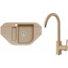 Alveus SET A165 Beige 55 SETA165 - Drez Granitový Niagara 60 - 900x500mm, vanička 344x430x160mm, 100x295x70mm + bateria Tonia