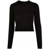 Ladies Short Waffle Sweater - black