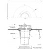 Strešný vpust priamy s ohrevom TWE PVC S Typ: 125 PVC S - DN 125