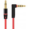 AppleKing prepájací audiokábel AUX 3,5 mm jack s kolienkom pre iPhone / iPad / iPod - 1,2 m - červený - možnosť vrátiť tovar ZADARMO do 30tich dní