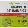 Korum GRAPPLER Hair Rig Barbed 38cm/0.30mm hook size 8