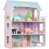 Drevený domček pre bábiky, 3-poschodový Ricokids RK-878 - ružový