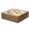 Záhradné pieskovisko imitácia dreva 75,5x75,5x25 cm svetlohnedé