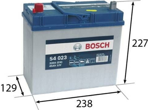 0 092 S40 230 BOSCH S4 023 S4 Batteria 12V 45Ah 330A B00