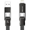 Blitzwolf BW-HDC7 4 v 1 USB+C+Lightning kábel 240W 1,2 m (čierny)