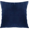 Dekoratívna obliečka na vankúš z velvetu/velúru 40x40 cm, tmavomodrá