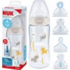 NUK FĽAŠA S UKAZOVATEĽOM TEPLOTY 300ml 6-18m FIRST CHOICE+ MODRÁ