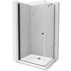 MEXEN/S - Pretória sprchovací kút 90x80, transparent, čierna + sprchová vanička vrátane sifónu 852-090-080-70-00-4010B