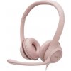 Náhl. sada Logitech Stereo USB Headset H390, ružová