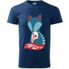Folklór - líška samostatná - Klasické pánske tričko vyššej gramáže - 4XL ( Polnočná modrá )