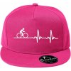 Cyklo ekg - bicykel - Šiltovka s rovným šiltom a plastovou sponou - Univerzálna veľkosť ( Purpurová )