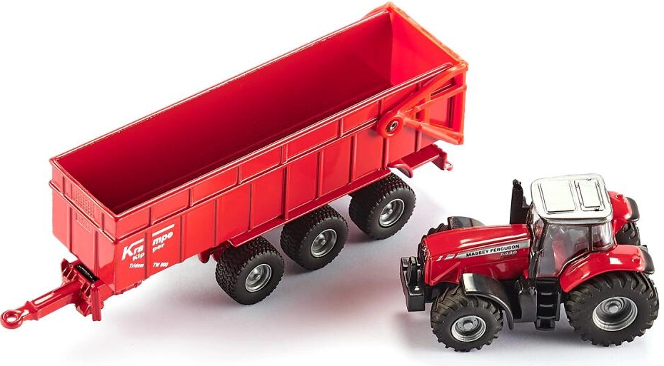 Siku Farmer 1844 Traktor Massey Ferguson s vlečkou 1:87