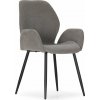 Sivé čalúnené jedálenské kreslá v súprave 2 ks Ansu – Marckeric