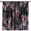 Dekoria Záves na riasiacej páske, farebné kvety na tmavom pozadí, Gardenia, 161-02
