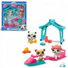 Sada figúrok Littlest Pet Shop Zasnežený deň 3 ks + príslušenstvo