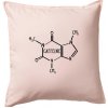 Caffeine molekuly - Vankúš 50x50 - 50x50 - Vrátane výplne ( Svetloružová )