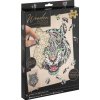 Drevené puzzle Moxy so stojanom Biely tiger 132 dielikov